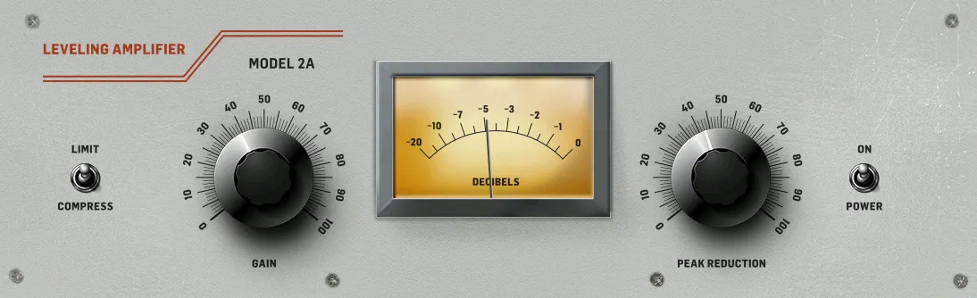 Painel do LA Leveler na WING — emulação do Teletronix LA-2A