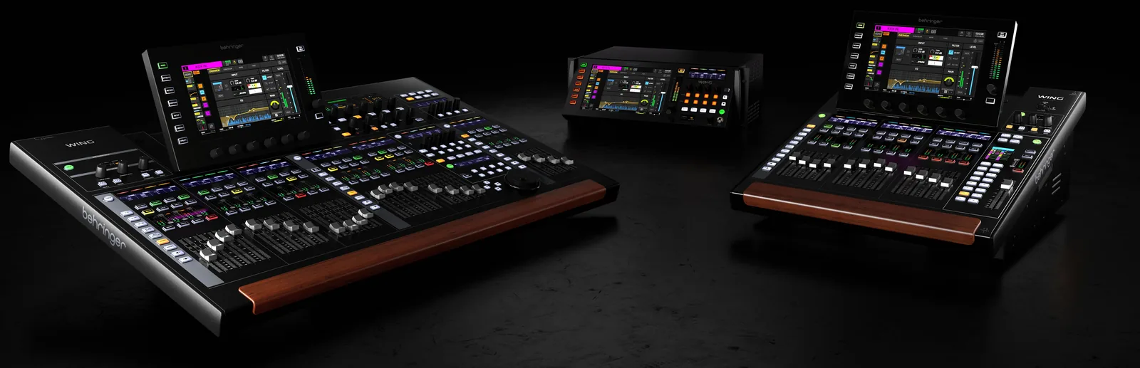 Modelos Behringer WING lado a lado