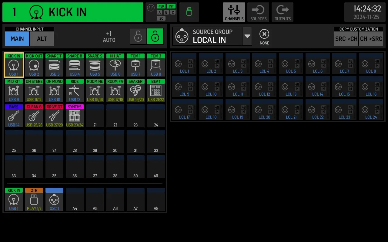 ROUTING CHANNELS na WING